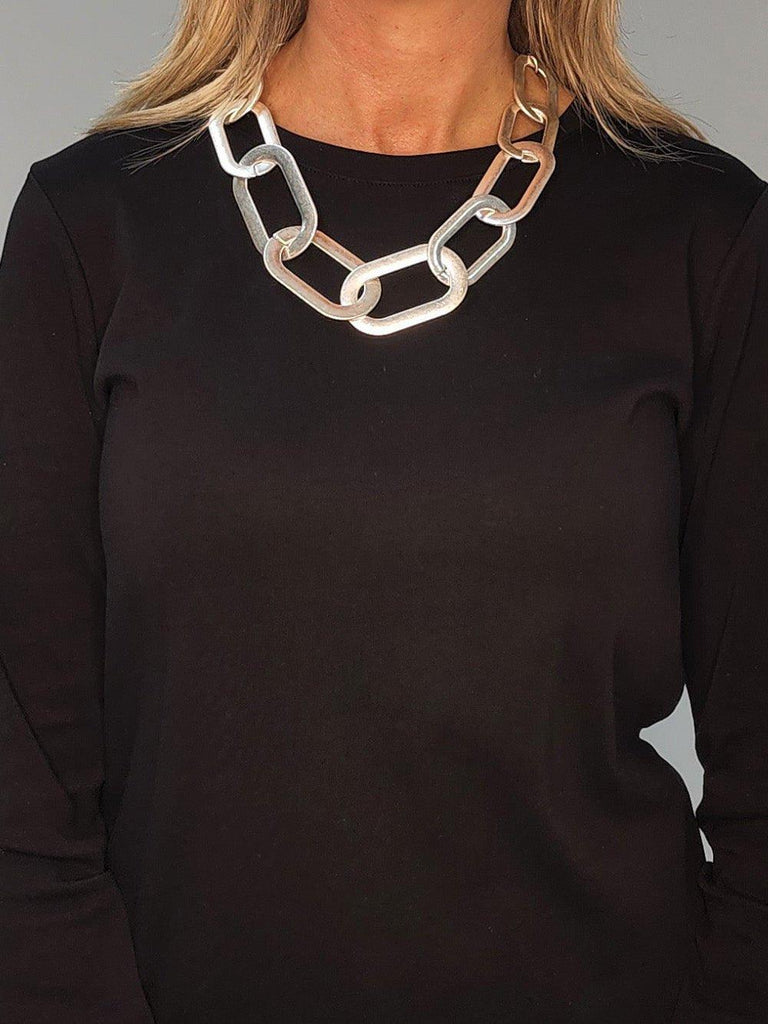 Chunky Chain Link Necklace - Silver - RC & Co