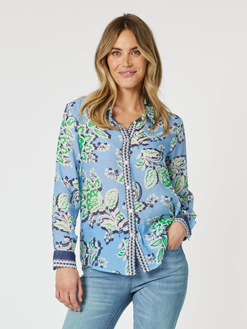 Coastal Print Shirt - Blue - RC & Co