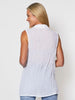 Collared Crushed Layering Top - White - RC & Co