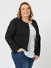 Collarless Denim Jacket - Black - RC & Co
