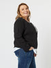 Collarless Denim Jacket - Black - RC & Co