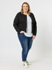 Collarless Denim Jacket - Black - RC & Co