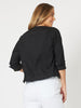 Collarless Denim Jacket - Black - RC & Co