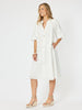 Emanuella Button Dress - White - RC & Co