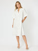 Emanuella Button Dress - White - RC & Co