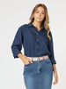 Hailey Chic Shirt - Navy - RC & Co