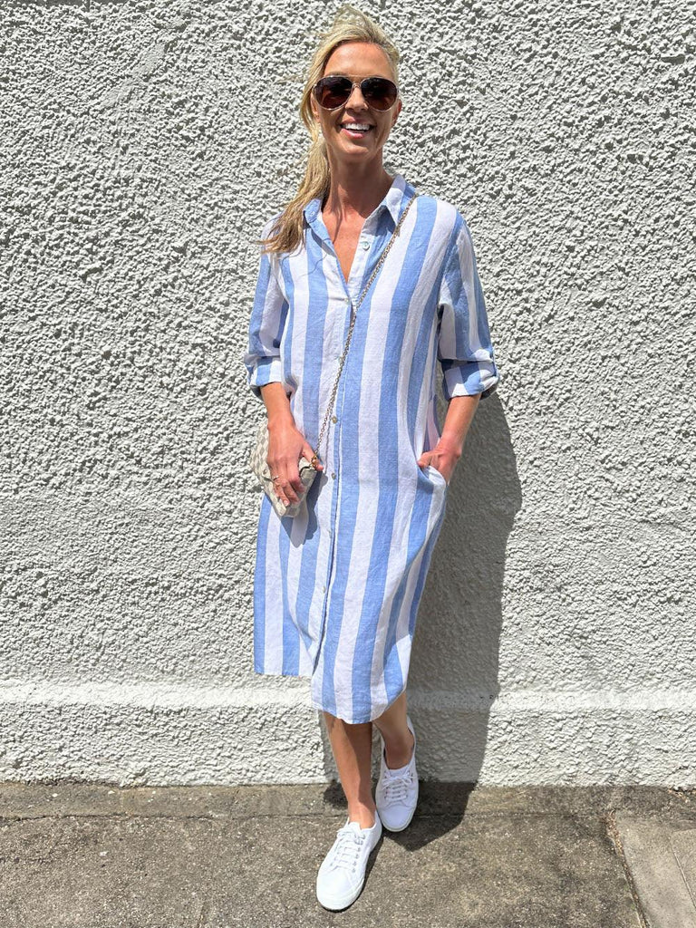 Hamptons Stripe Dress - Blue - RC & Co