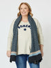 Houndstooth Print Scarf - Blue - RC & Co