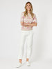 Hudson High Rise Wide Leg Jean - Ivory - RC & Co