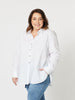 Jana Rib Cuff Shirt - White - RC & Co