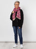 Keegan Printed Scarf - Wine - RC & Co