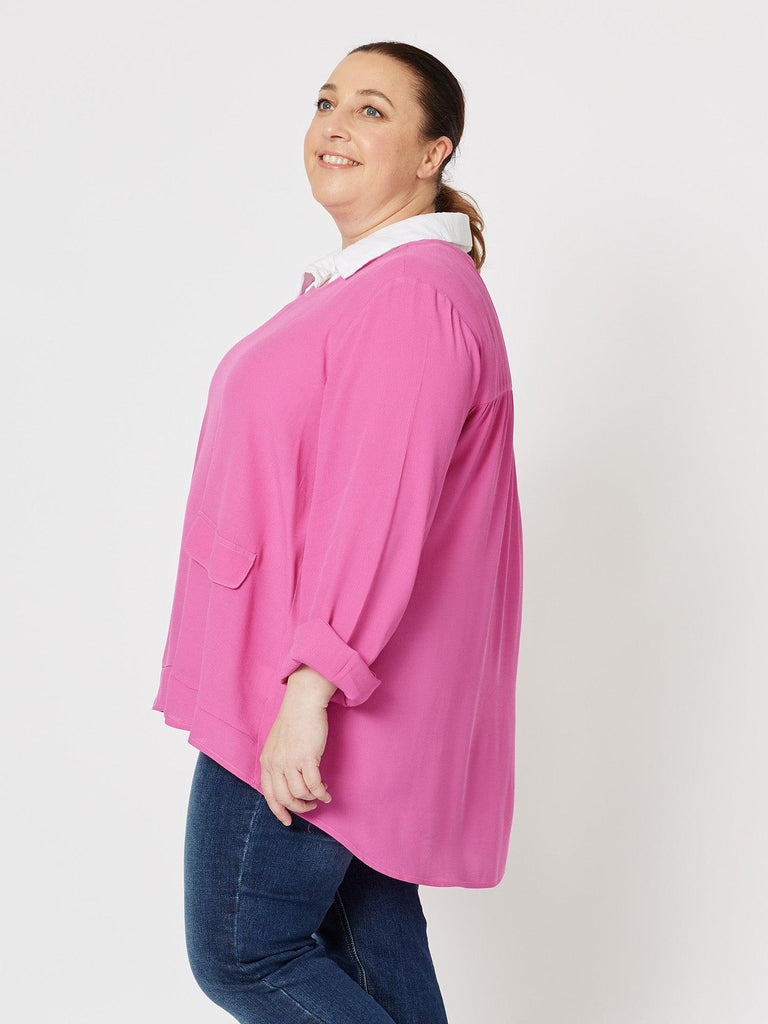 Kerryn Long Sleeve Top - Fuchsia - RC & Co