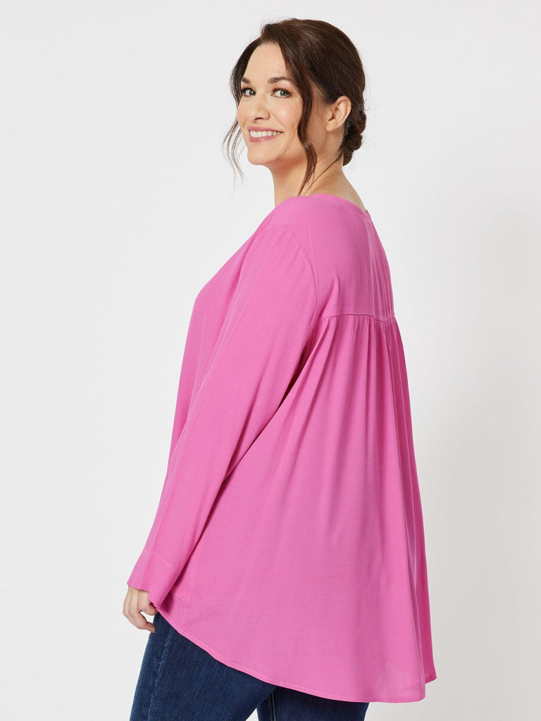 Kerryn Long Sleeve Top - Fuchsia - RC & Co