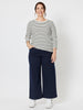 Kimmy Ponte Wide Leg Pant - Navy - RC & Co