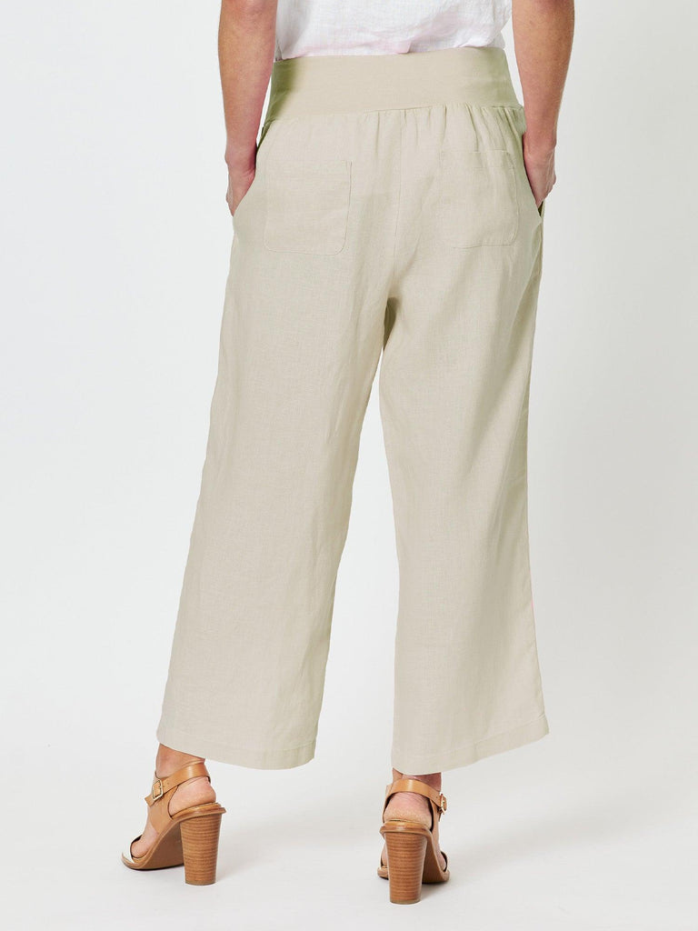 Lara Linen Wide Leg Pant - Natural - RC & Co