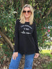 Les Copines Long Sleeve Top - Black - RC & Co