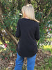 Les Copines Long Sleeve Top - Black - RC & Co