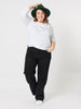 Les Copines Long Sleeve Top - White - RC & Co
