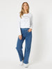 Les Copines Long Sleeve Top - White - RC & Co
