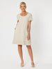 Linen Ruffle Hem Dress - Natural - RC & Co
