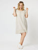 Linen Ruffle Hem Dress - Natural - RC & Co