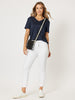 London Stretch Jogger Jean - White - RC & Co