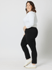 Mechanical Stretch Slim Leg Pull On Pant - Black - RC & Co