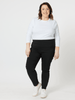 Mechanical Stretch Slim Leg Pull On Pant - Black - RC & Co