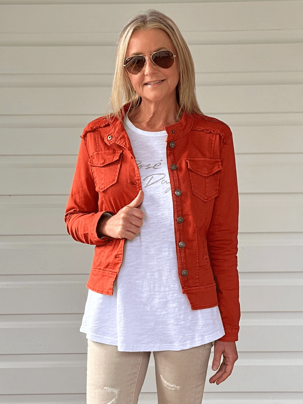 Military Denim Jacket - Maple – RC & Co