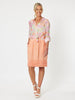 Mimi Linen Ruffle Hem Skirt - Mandarine - RC & Co