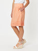 Mimi Linen Ruffle Hem Skirt - Mandarine - RC & Co