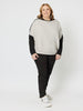 Monochrome Asymmetric Knit Top - Black/Oatmeal - RC & Co