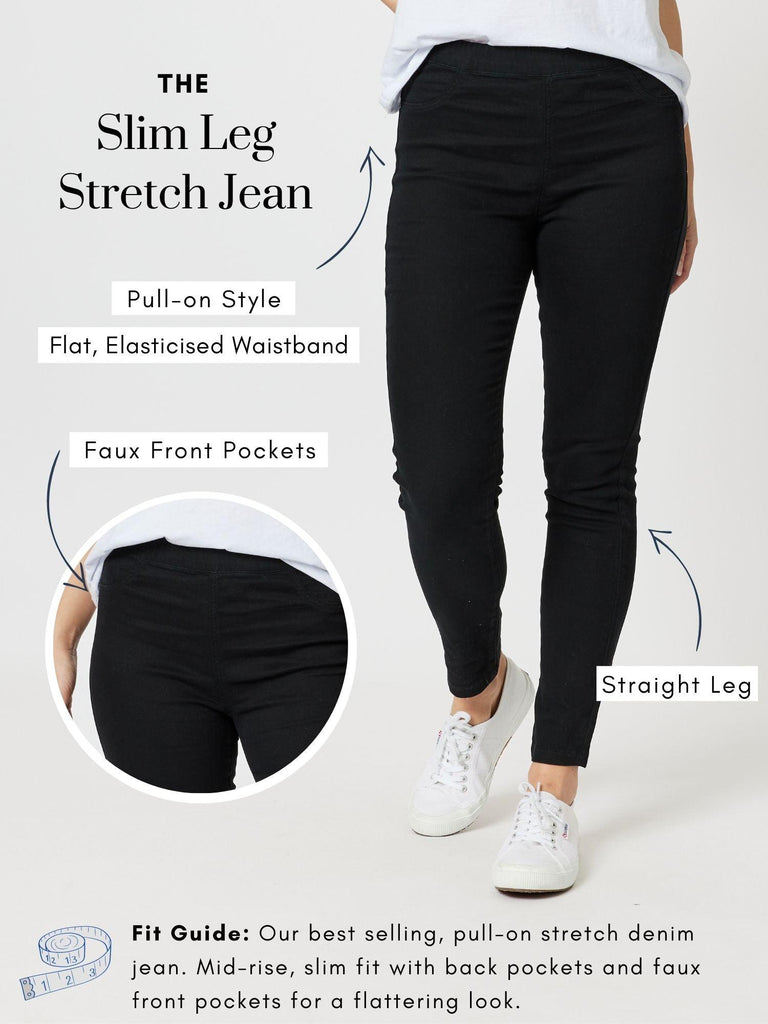 New Yorker Stretch Jean - Black - RC & Co