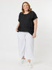 Piatto Pleat Front Top - Black - RC & Co