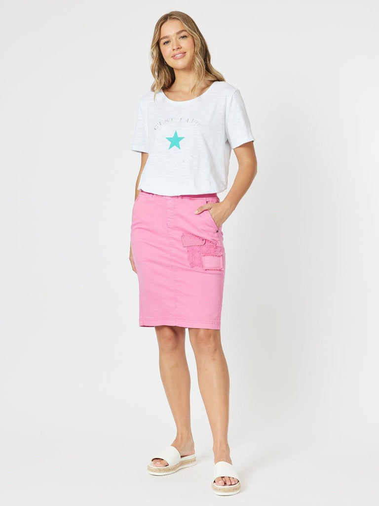 Portia Cotton Skirt - Hot Pink - RC & Co