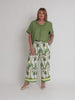 Tiffany Ruffle Linen Top - Basil rc&co