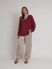 Lux Plait Top - Shiraz