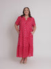 French Rose Spot Print Dress - Red/White RC&CO