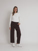 Pippa Straight Leg Ponte Pant - Espresso