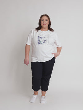 Italia Print Tee - White/Blue rc&co