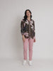 Colorado Floral Print Sheer Shirt - Khaki Multi