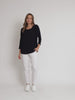 Traveller Pleat Top - Navy