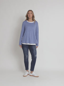 Alicia 2 in 1 Top - Blue