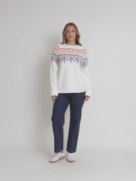 Chevalier Print Knit - Ivory Multi rc&co