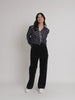 Melrose Velvet Straight Leg Jean - Navy rc&co