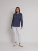 Hearts Square Long Sleeve Tee - Denim