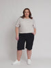Santorini Cotton Pull On Short - Navy