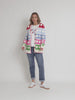 Chic Hearts Print Cardigan - Pink/Multi