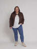 Military Denim Jacket - Chocolate