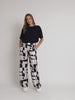 Rive Gauche Print Wide Leg Pant - Navy Multi